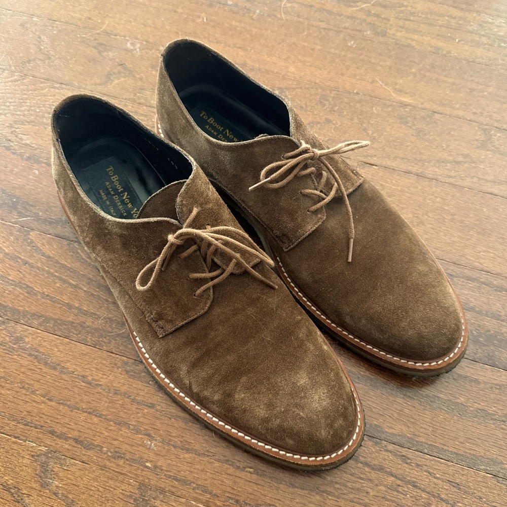 TO BOOT NEW YORK by Adam Derrick. Brown Suede Derby Shoes